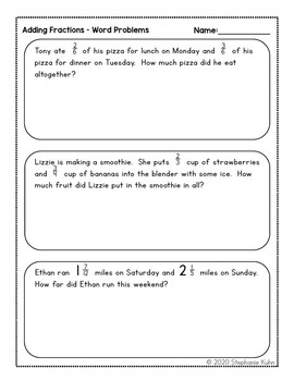 5th Grade Fraction Review Worksheets - Distance Learning by ...