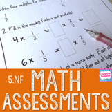 5th Grade Fractions Math Assessments