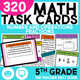 5th Grade Number and Operations Fractions Task Card Math C