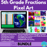 5th Grade Fractions and Mixed Numbers Pixel Art