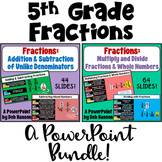 5th Grade Fractions PowerPoint Bundle