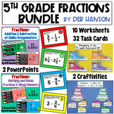 5th Grade Fractions PowerPoint and Activity Ultimate Bundle