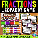 5th Grade Fractions Review Jeopardy Game - Test Prep, Fun 