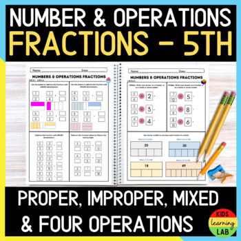 Preview of 5th Grade Fractions Unit l Add, Subtract, Multiply, Divide Fractions l 5.NF