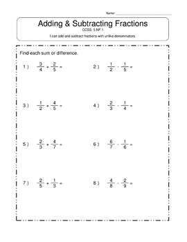 5th grade fractions worksheets 5nf worksheets 5th grade fractions worksheet pack