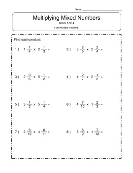 5th grade math fractions worksheets
