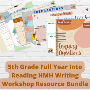 Preview of 5th-Grade Full Year Into Reading HMH Writing Workshop Resource Bundle