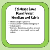 5th Grade Game Board Project