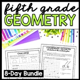 Geometry Worksheets Bundle: 2D Geometric Shapes & Coordina