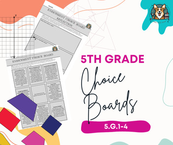 Preview of 5th Grade Geometry Choice Board Bundle