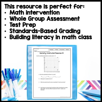 5th grade geometry constructed response 5 multi part performance tasks