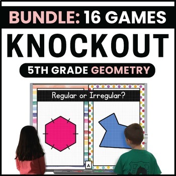 Preview of 5th Grade Geometry Games Bundle - Classifying Shapes - Coordinate Planes