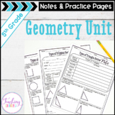 5th Grade Geometry Guided Notes & Worksheets 