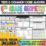 5th Grade Geometry - Interactive Notes, Assessments, Games