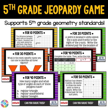 5th Grade Geometry Jeopardy Game Show 5 G 1 5 G 2 5 G 3 5 G 4 5 Oa 3