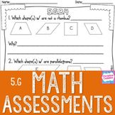 5th Grade Geometry Math Assessments