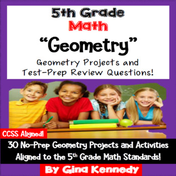 Preview of 5th Grade Geometry, 30 Enrichment Projects and 30 Test-Prep Problems