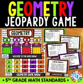 5th Grade Geometry Review Jeopardy Game Show for Test Prep