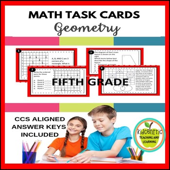 Preview of 5th Grade Math Task Cards Geometry