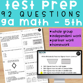 5th Grade Georgia Milestone Math Test Prep Packet & PowerP