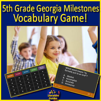Preview of 5th Grade Georgia Milestones Vocabulary Game - GMAS Reading Test Prep