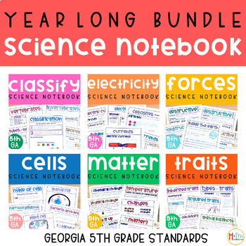 Preview of Science Interactive Notebook │Year Long │5th Grade Georgia Standards Note Taking