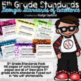 5th Grade Georgia Standards Poster Pack (Confetti)