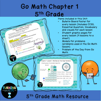 Preview of 5th Grade Go Math Chapter 1  Multiplication and Place Value Teaching Companion