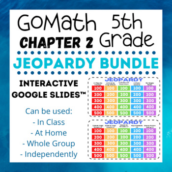 Preview of 5th Grade GoMath Chapter 2 - Jeopardy Game (Google Slides™)