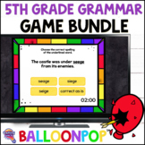 5th Grade Grammar 10 Digital Review Games Year-Long BUNDLE