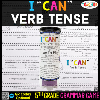 Preview of 5th Grade Grammar Game | Perfect Verb Tense & Verb Tense Shifts