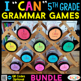 5th Grade Grammar Games BUNDLE - Literacy Centers & Test P