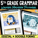 5th Grade Winter Themed Grammar Digital Worksheets Activit