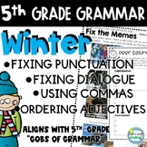 5th Grade Grammar Practice ~ Grammar Worksheets Winter Theme