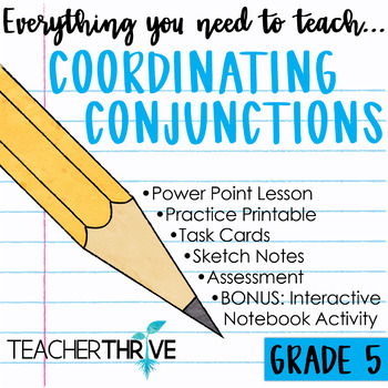 Preview of 5th Grade Grammar Unit: Coordinating Conjunctions