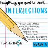 5th Grade Grammar Unit: Interjections