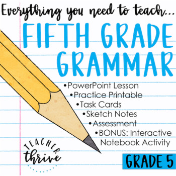 Preview of 5th Grade Grammar and Language Bundle