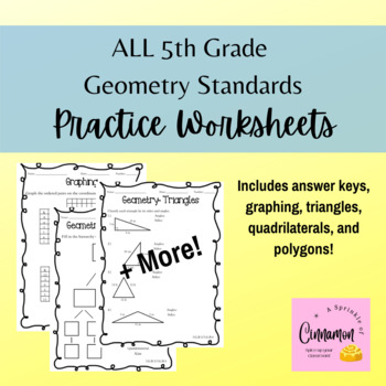 Preview of 5th Grade Graphing on Coordinate Planes & Geometry Practice Worksheets!