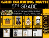 5th Grade Grid Drawing Math Puzzles STAR WARS BUNDLE (Set 1D) (2)