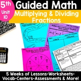 5th Grade Multiplying and Dividing Fractions Worksheets Activities Word Problems