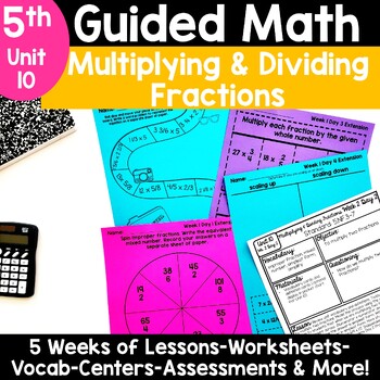 Preview of 5th Grade Multiplying and Dividing Fractions Worksheets Activities Word Problems