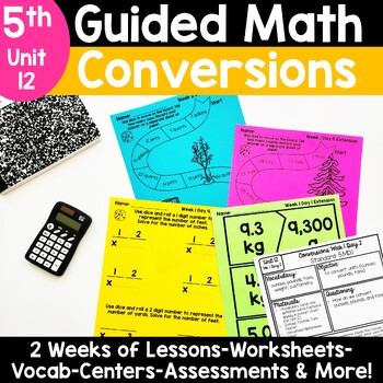 Preview of 5th Grade Measurement Conversions - Activities Worksheets and Lessons 5.MD.1