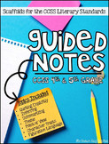 5th Grade Guided Notes: Quoting Evidence, Theme, Point of 