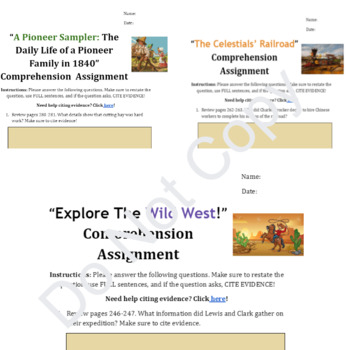 Preview of 5th Grade HMH Into Reading Module 4 Comprehension Assignments
