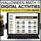 5th Grade Halloween Math Activities - Digital Halloween Ma