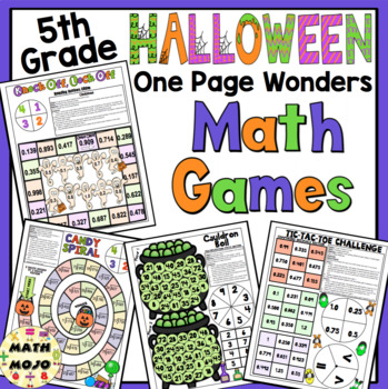 5Th Grade Halloween Math Games - One Page Wonders Math Games & Centers