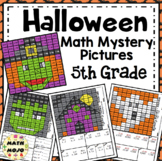 5th Grade Halloween Math Mystery Pictures: Halloween Color