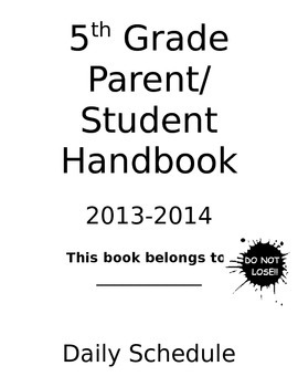 Preview of 5th Grade Handbook