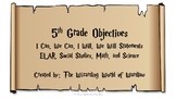 5th Grade Harry Potter Objective Statements (All Subjects)