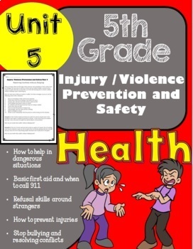 5th grade health unit for the entire year by kindergarten treasures
